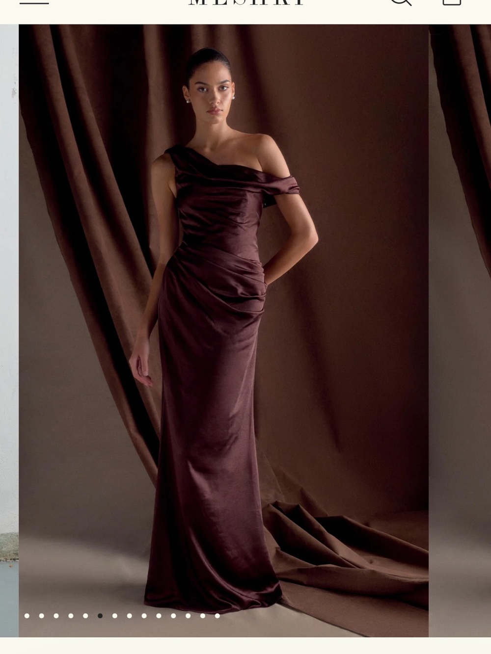 Meshki Chocolate Brown Evening Gown never worn - Picture 2 of 5